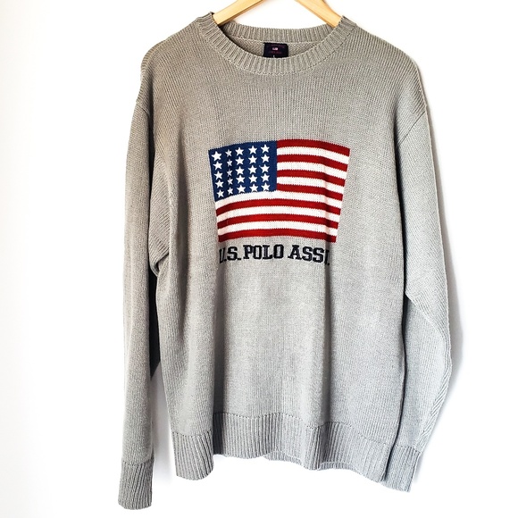 U.S. Polo Assn. Other - Vintage U.S Polo American Flag Print Sweater